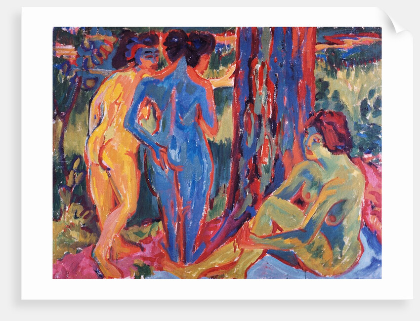 Three Nudes by Ernst Ludwig Kirchner