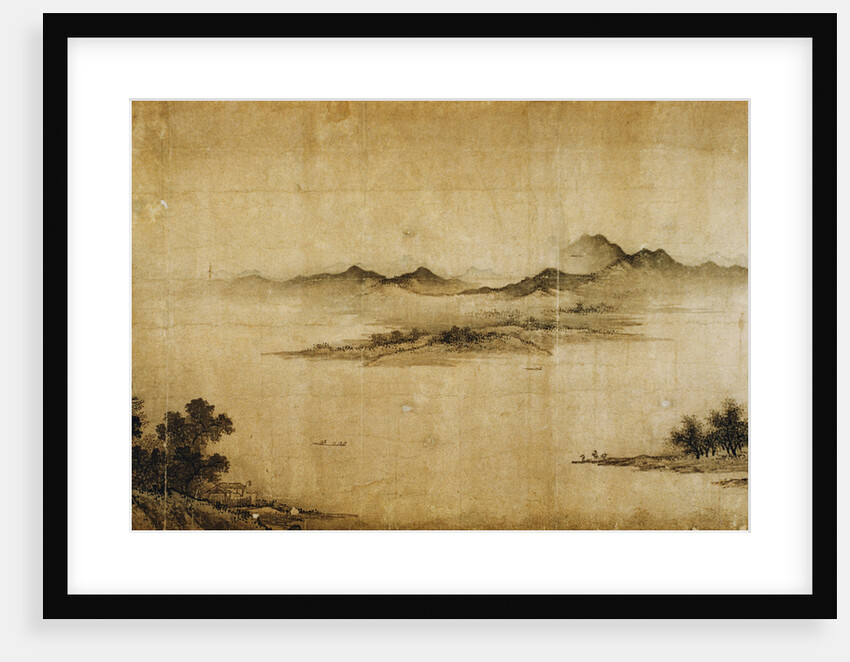 Detail Showing Mountains and Water from a Jin or Yuan Dynasty Painting entitled Clear Weather in the Valley, formerly attributed to Dong Yuan by Anonymous