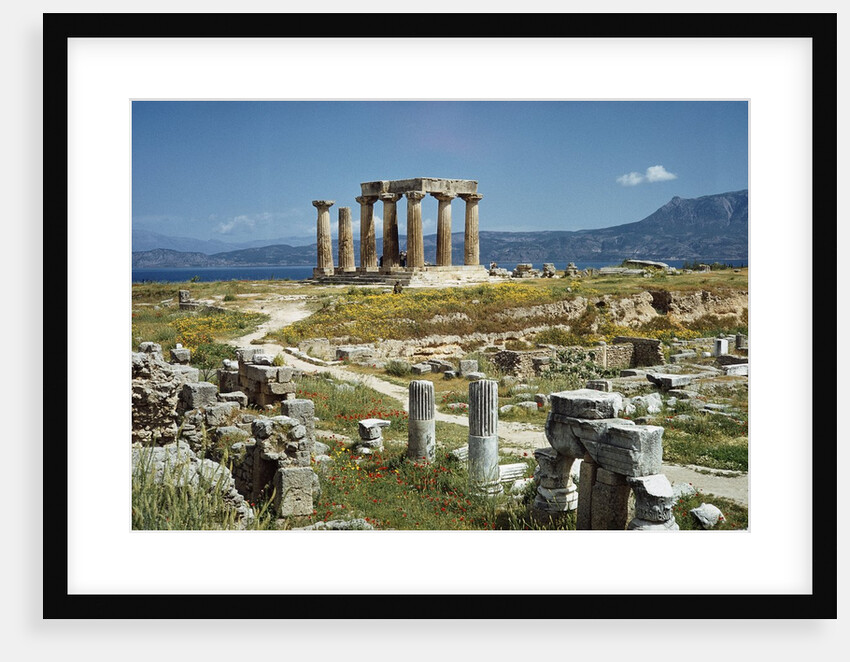 Distant View of the Temple of Apollo at Corinth by Anonymous