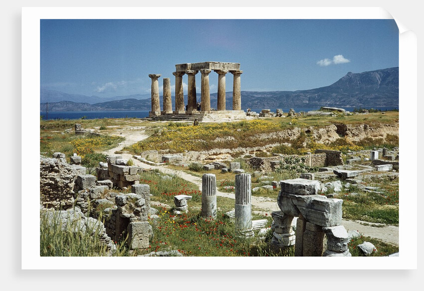 Distant View of the Temple of Apollo at Corinth by Anonymous