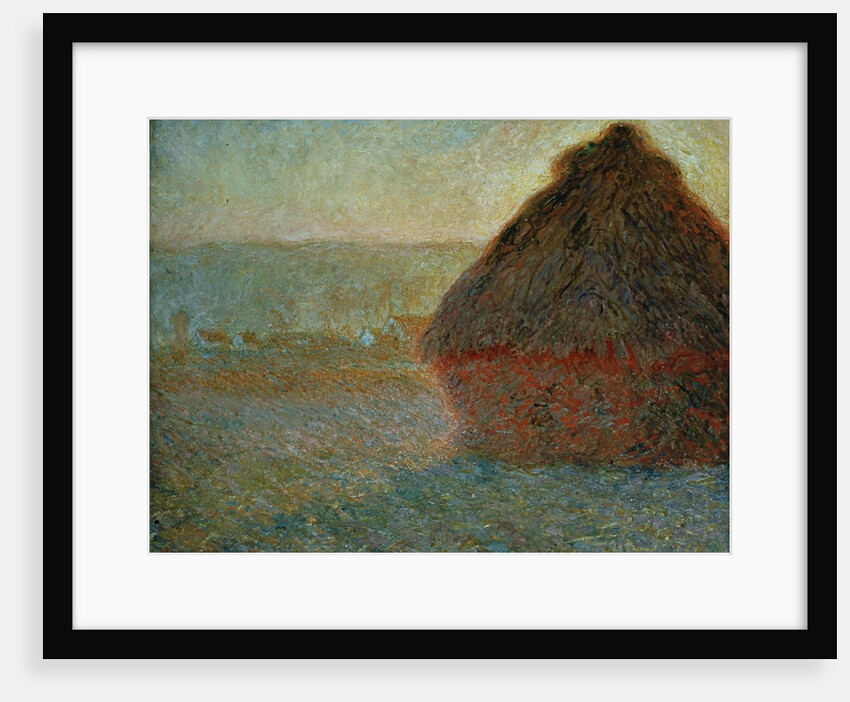 Haystack at Sunset by Claude Monet
