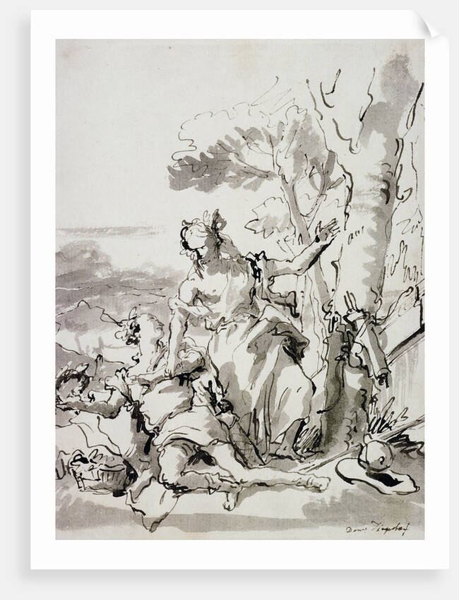 Angelica and Medoro by Domenico Tiepolo
