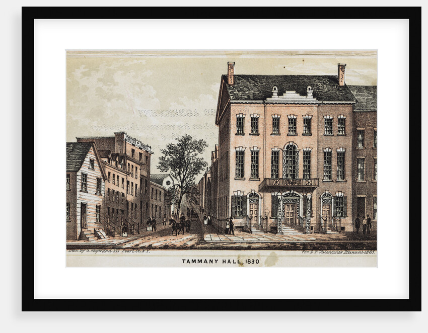 Tammany Hall, 1830 Color Lithograph by George Hayward