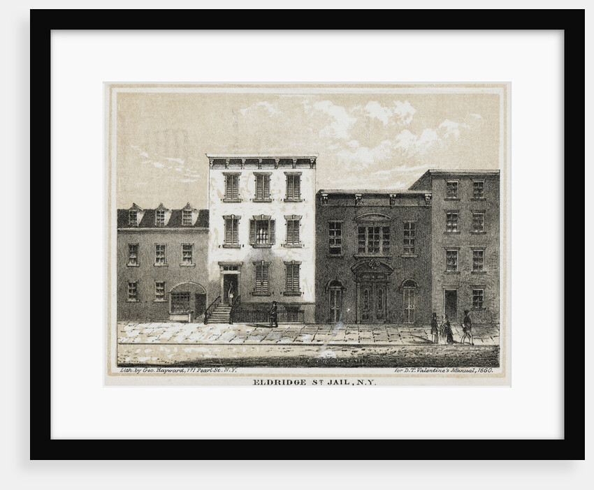 Eldridge St. Jail, N.Y. Lithograph by George Hayward