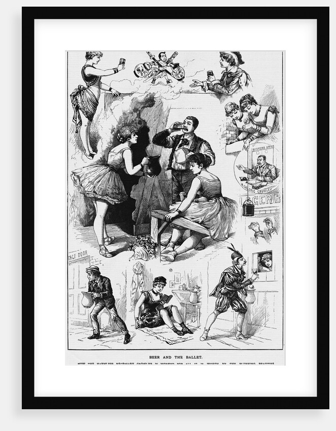 Beer and the Ballet Newspaper Illustration by Anonymous