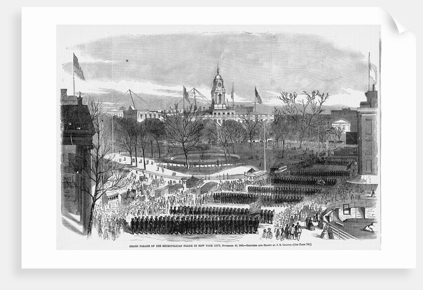 Grand Parade of the Metropolitan Police in New York City, November 16, 1865 by J.R. Chapin