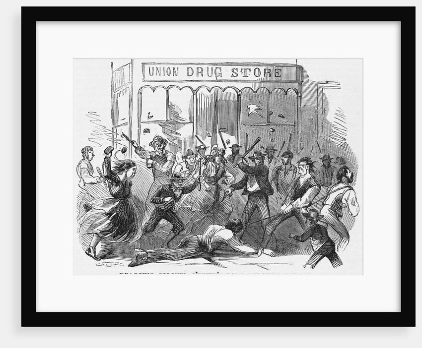 Dragging Colonel O'Brien's Body Through the Mud Newspaper Illustration by Anonymous