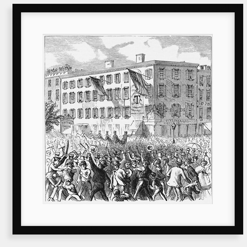Orange Head-Quarters, Corner Twenty-Ninth Street and Eighth Avenue Newspaper Illustration of Riot by Anonymous