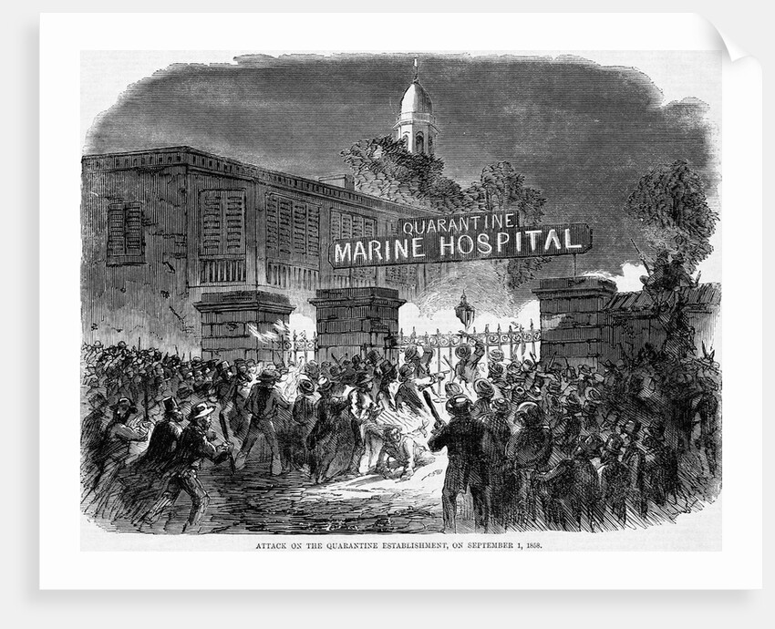 Mob Burning a Hospital by Anonymous