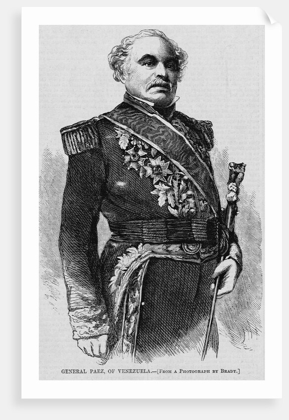 General Paez of Venezuela Illustration by Anonymous