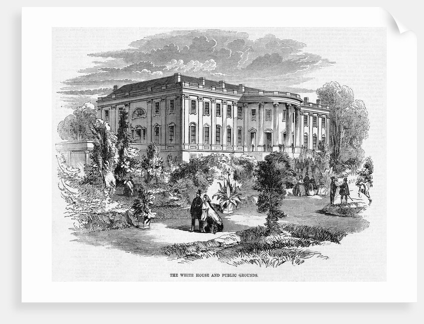 The White House and Public Grounds Illustration by Anonymous