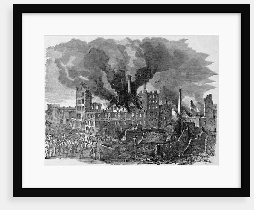The Great Fire in Chicago, Illinois Illustration by Anonymous