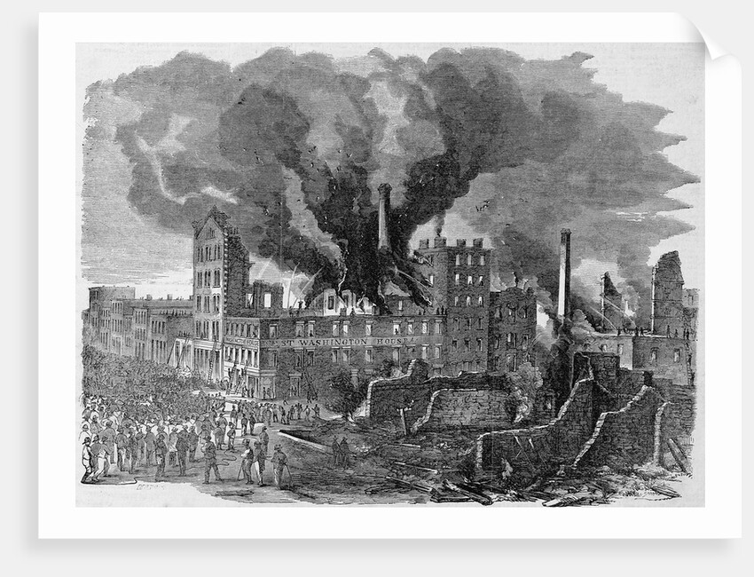 The Great Fire in Chicago, Illinois Illustration by Anonymous