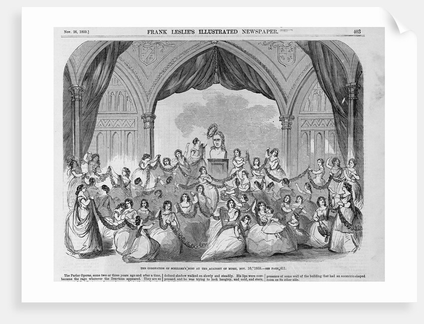 Coronation of Schiller's Bust by Anonymous