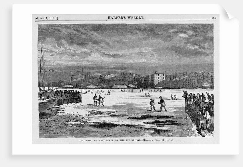 Crossing the Frozen East River, New York by Anonymous