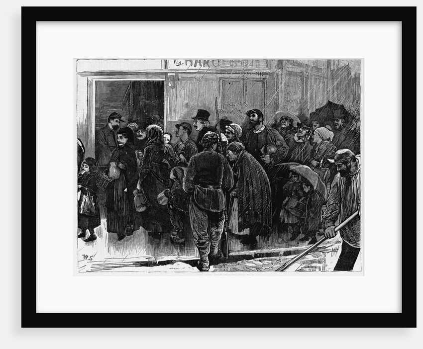 Parisians Waiting for Food by Anonymous