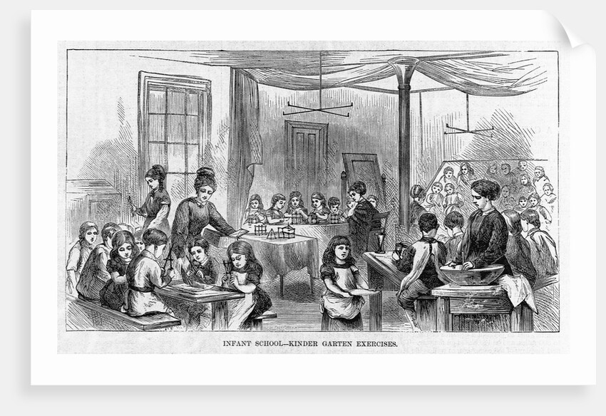 Magazine Illustration Depicting an English Kindergarten Class by Anonymous