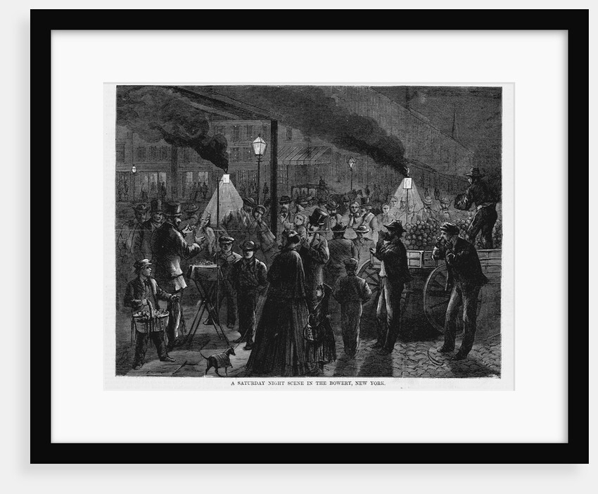 A Saturday Night Scene in the Bowery, New York by Anonymous
