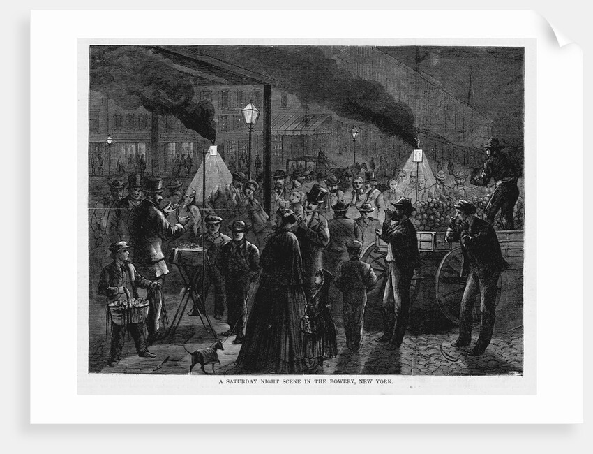 A Saturday Night Scene in the Bowery, New York by Anonymous