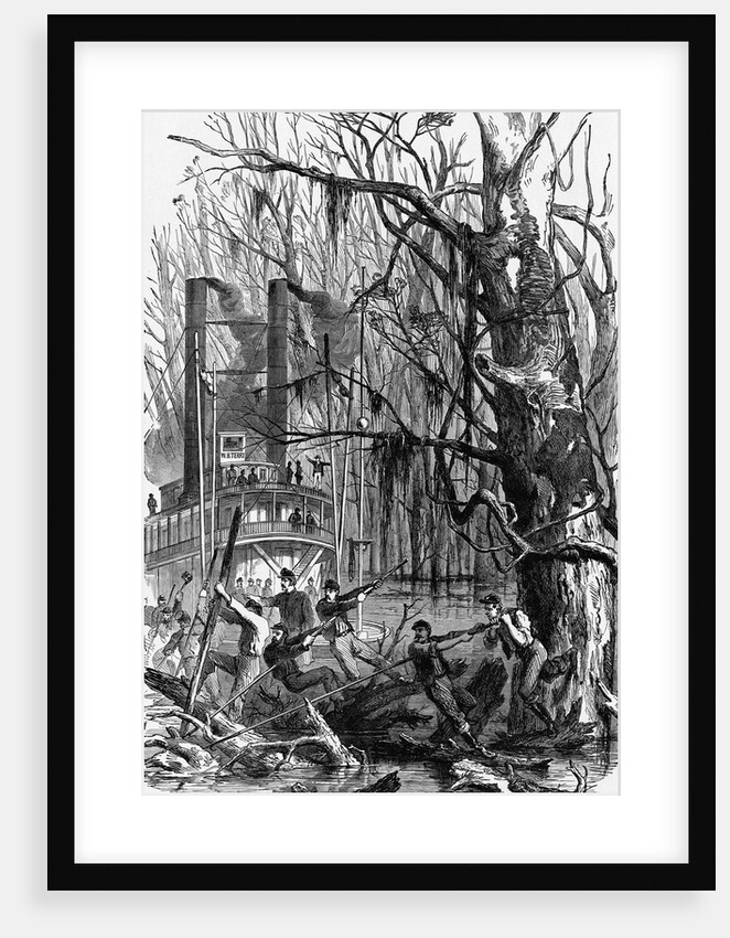 Union Soldiers in Swamp by Anonymous