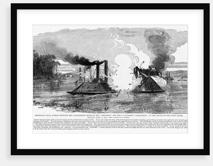 Civil War Naval Battle by Anonymous