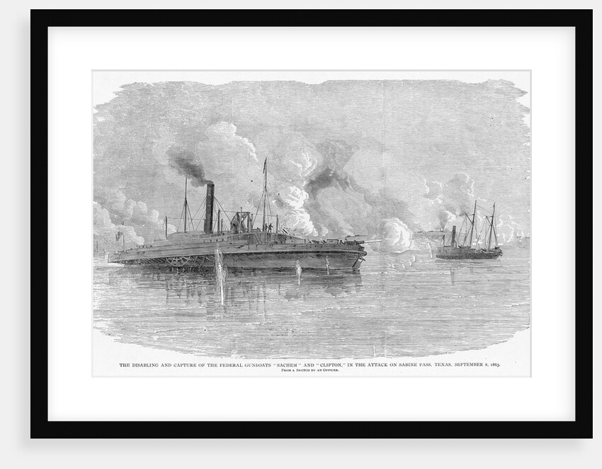 Civil War Naval Battle by Anonymous