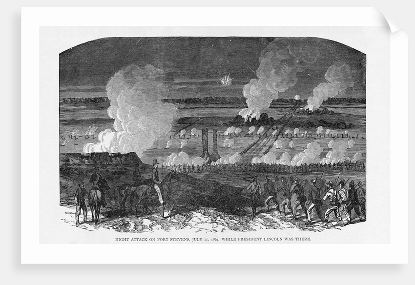Night Attack on Fort Stevens, July 11, 1864 Illustration by Anonymous