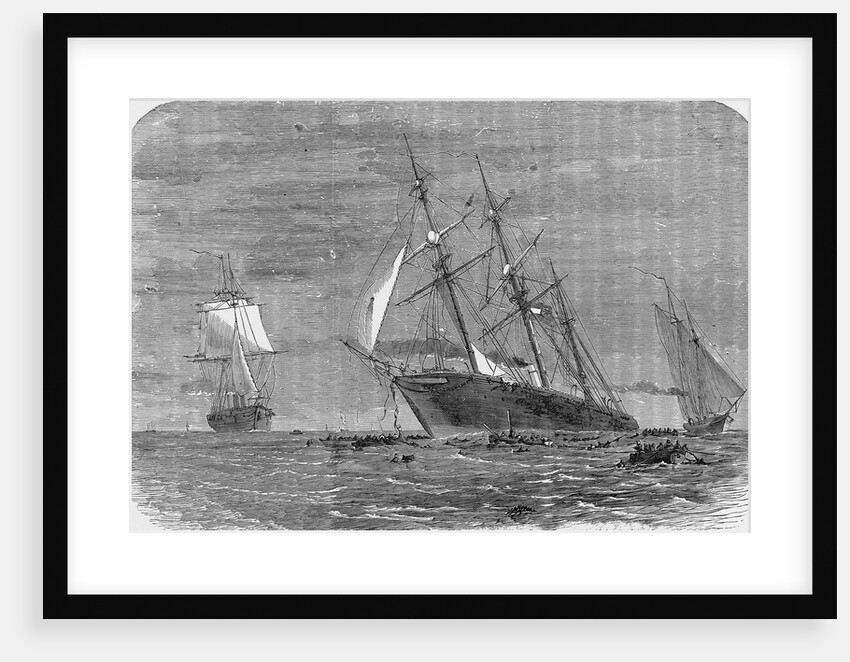 Print of the Sinking of the Alabama by Anonymous