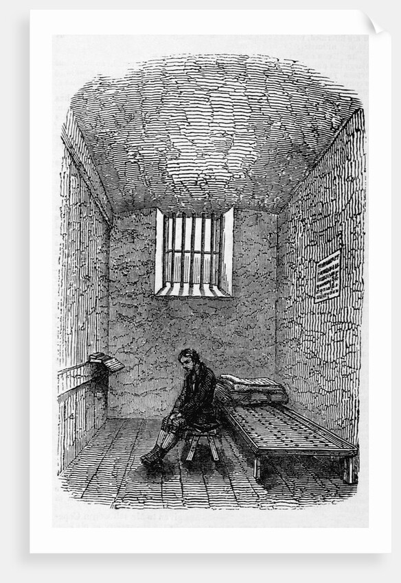 Illustration of Prison Cell at Newgate by Anonymous