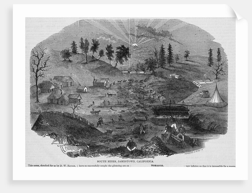 South Mines, Jamestown, California Illustration by Anonymous