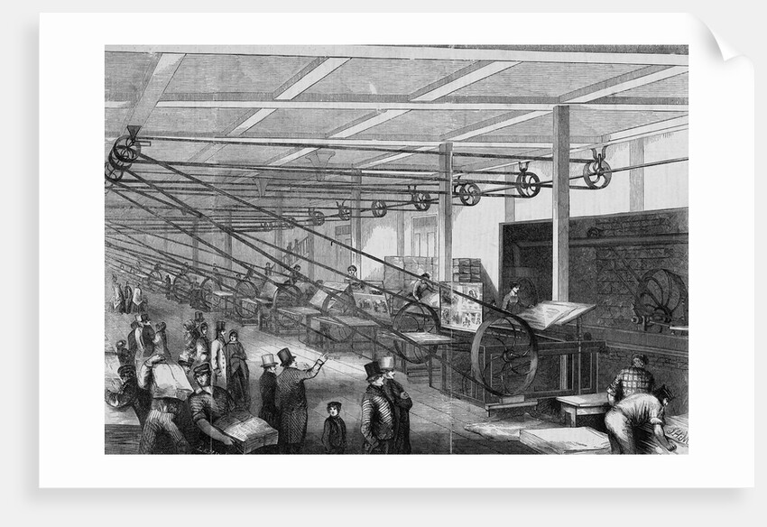 Illustration of Women Running Printing Presses by Anonymous