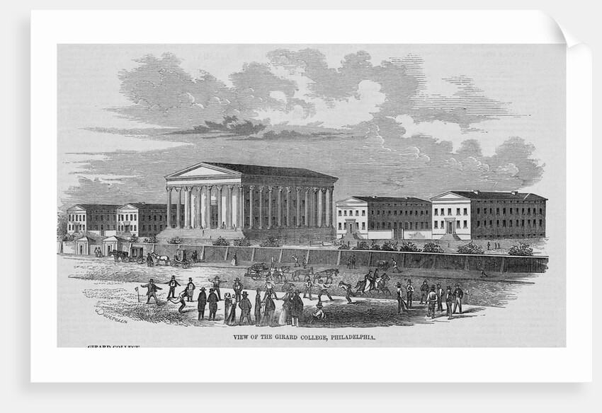 Print Depicting View of the Girard College, Philadelphia by Anonymous