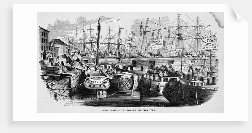Canal Boats in New York by Anonymous