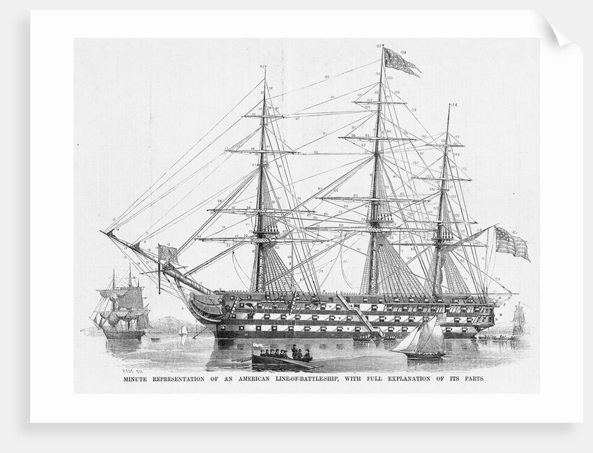 An American Line-of-Battle Ship by Anonymous