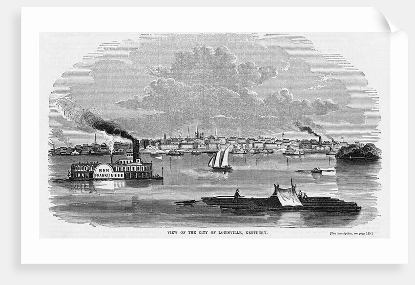 Ship Traffic Near Louisville, Kentucky by Anonymous
