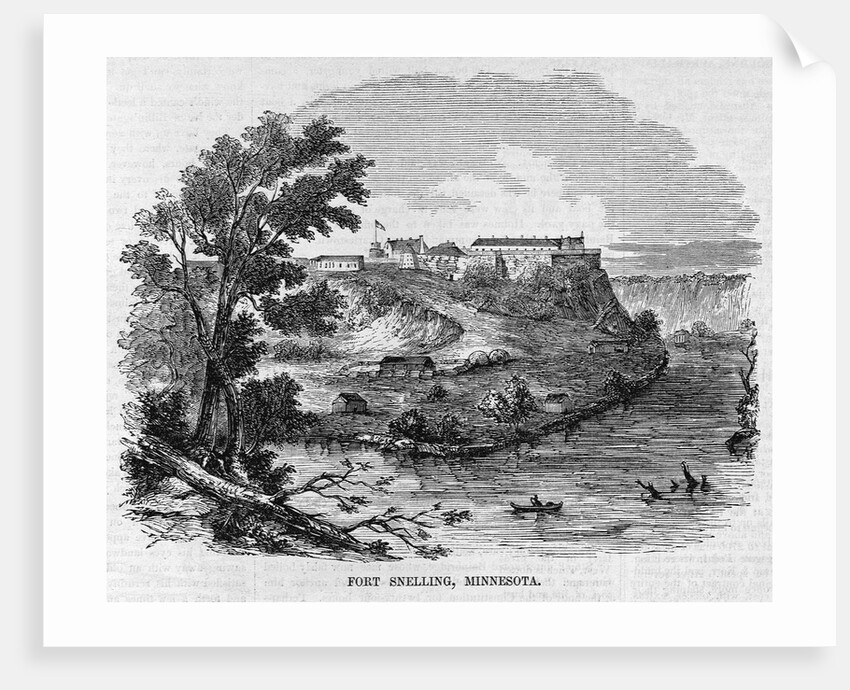Fort Snelling, Minnesota Magazine Illustration Published in Ballou's Pictorial Drawing Room Companion by Anonymous