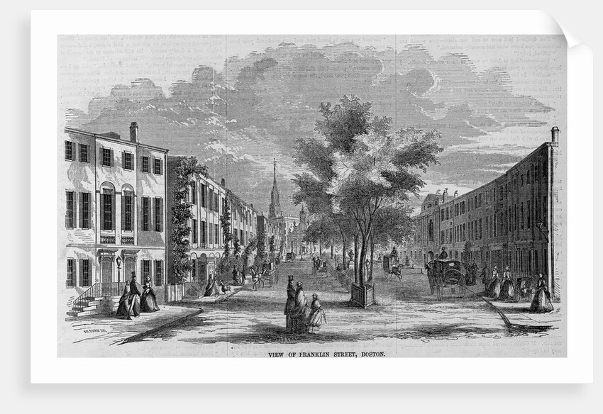 View of Franklin Street, Boston Illustration by Anonymous