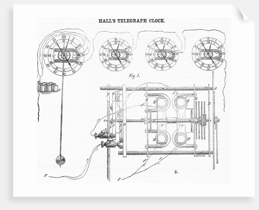 Hall's Telegraph Clock by Anonymous