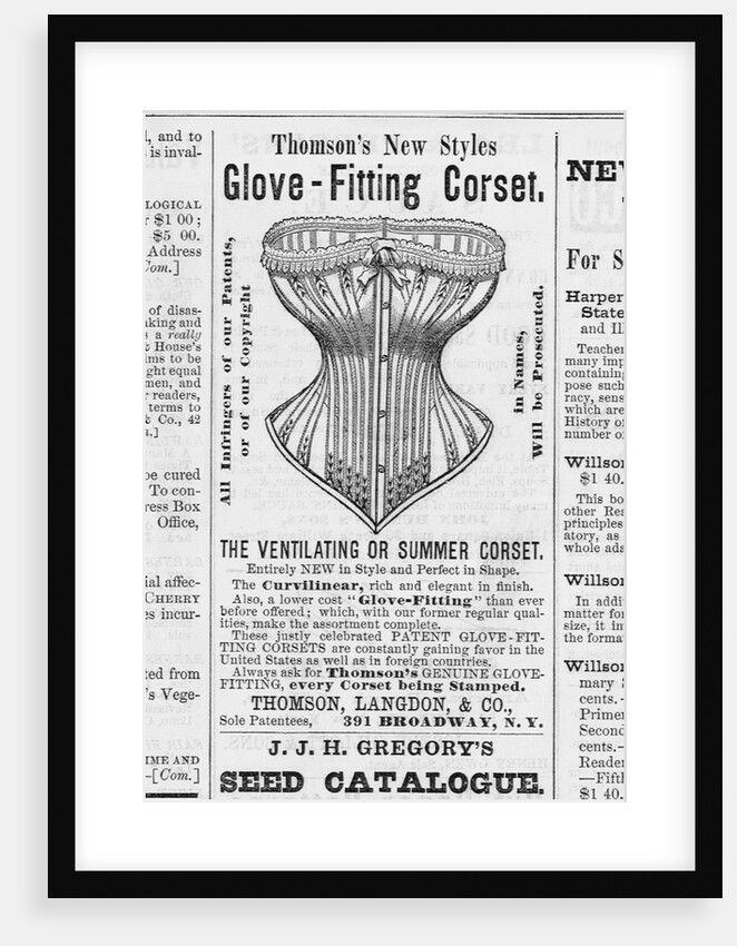 Advertisement for Corsets by Anonymous