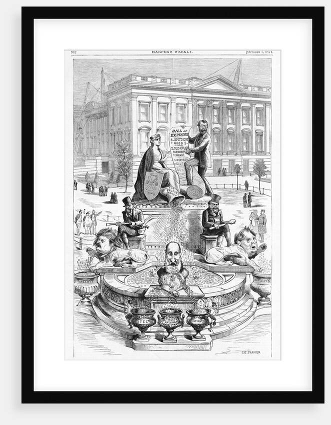Design for a Proposed Monumental Fountain in the City Hall Park by Thomas Nast