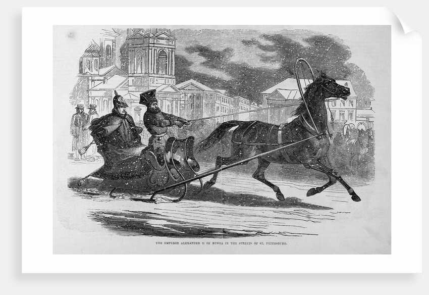 Illustration of the Emperor Alexander II of Russia in the Streets of St. Petersburg by Anonymous