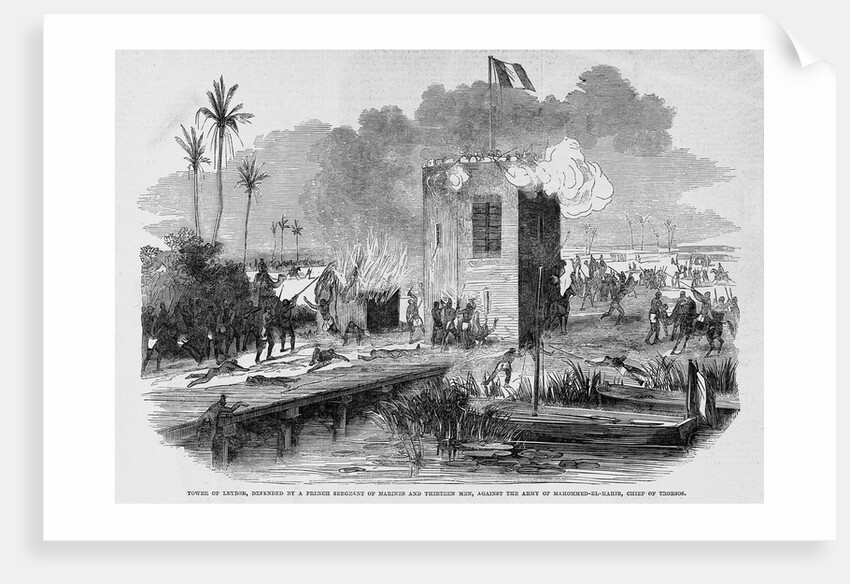 Tower of Leybor, Defended by a French Sergeant of Marines and Thirteen Men, Against the Army of Maho by Anonymous