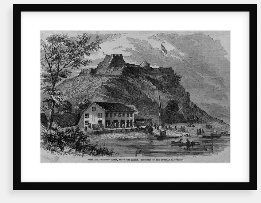 Nicaragua. Castillo Castle, Below the Rapids. Detention of the Orizaba's Passengers by Anonymous