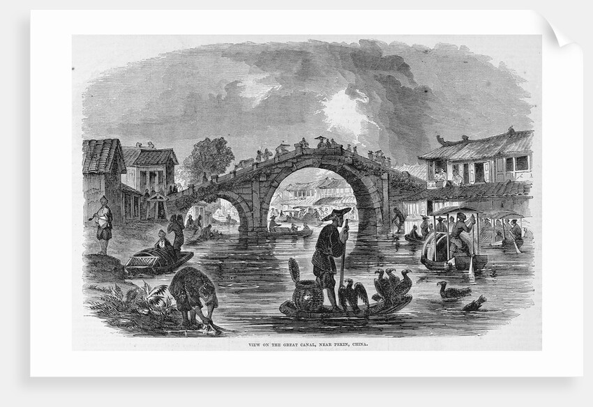 View on the Great Canal, Near Pekin, China by Anonymous