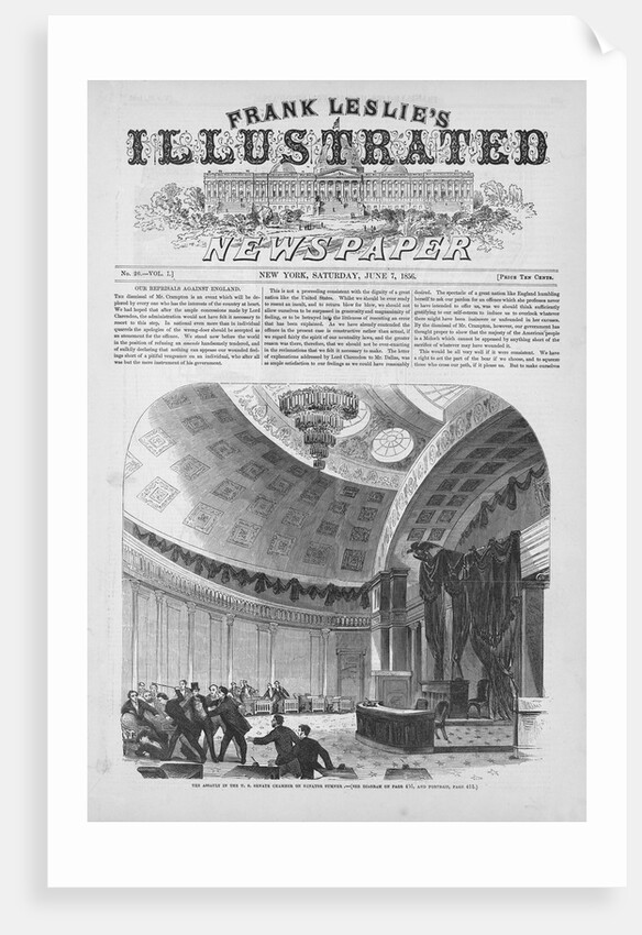 The Assault in the U. S. Senate Chamber on Senator Sumner by Anonymous