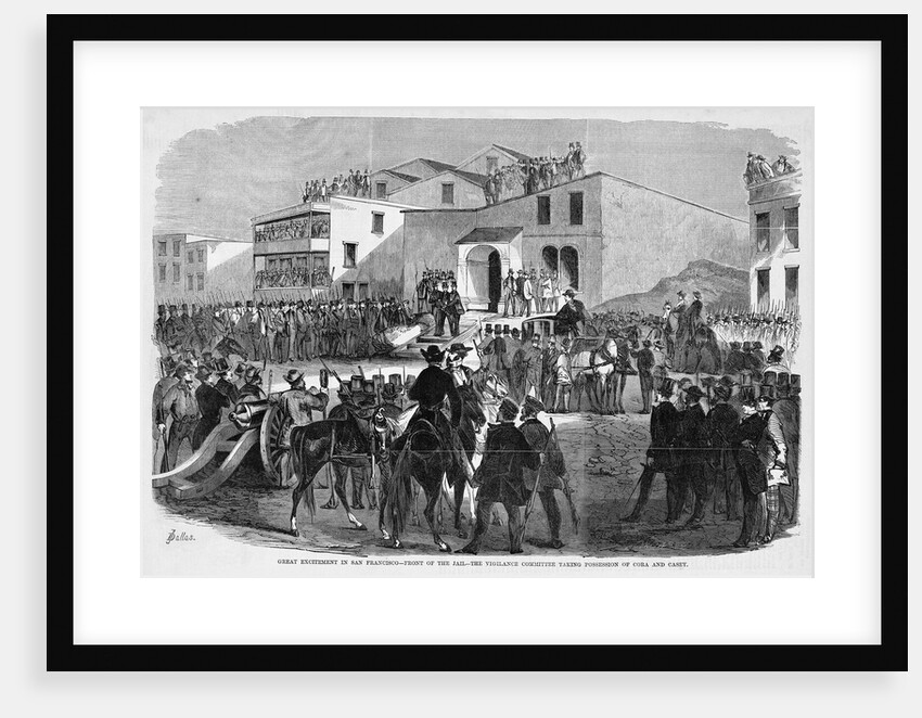 Great Excitement in San Francisco - Front of the Jail - The Vigilance Committee Taking Possession of by Anonymous