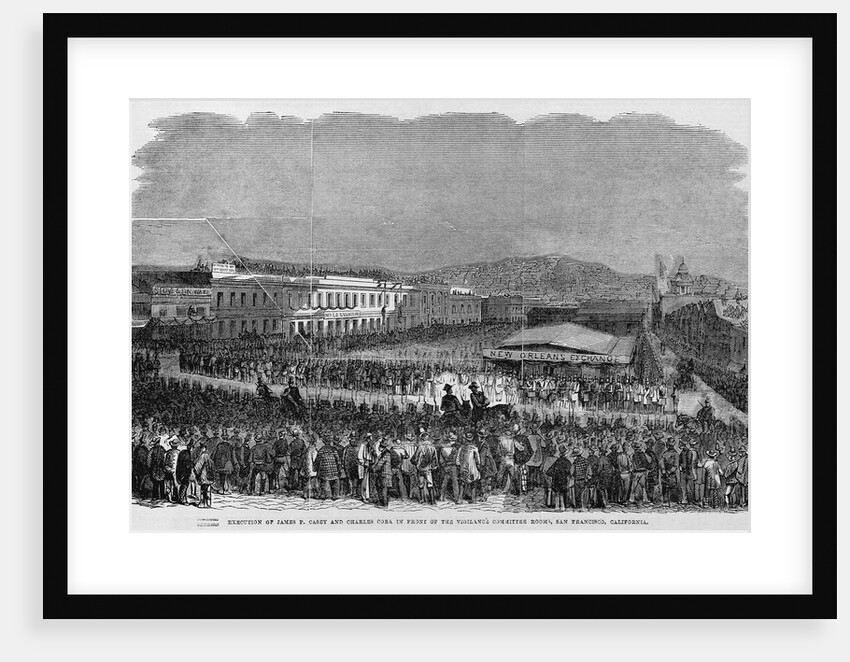 Execution of James P. Casey and Charles Cora in Front of the Vigilance Committee Room's San Francisc by Anonymous