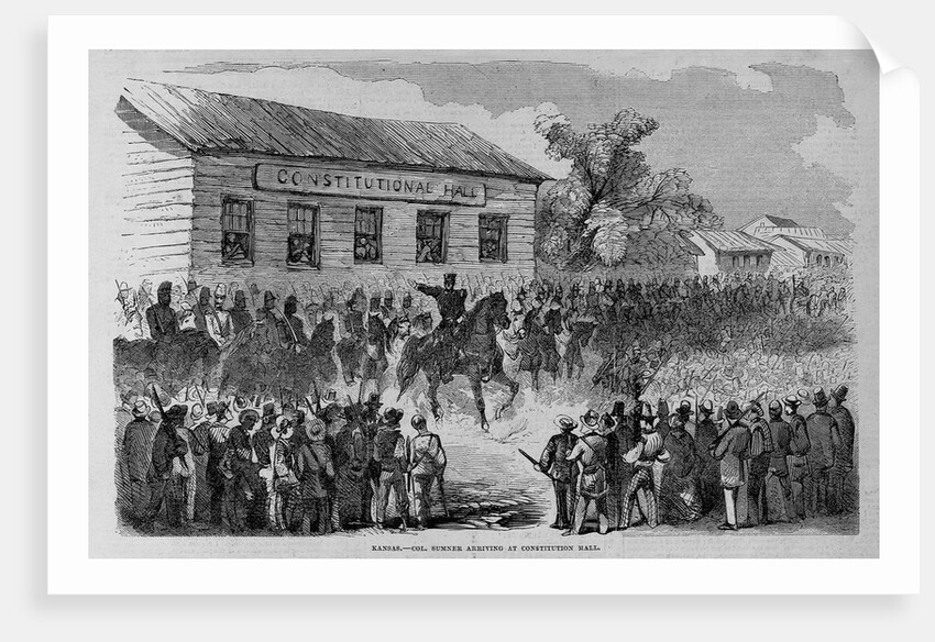 Kansas. Col. Sumner Arriving at Constitution Hall by Anonymous