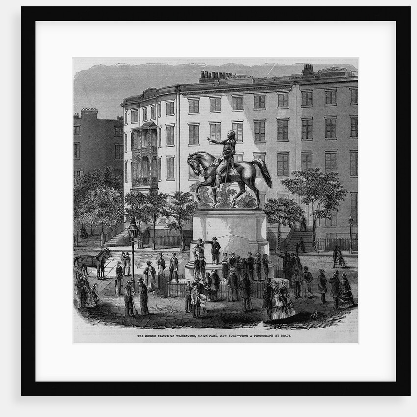 The Bronze Statue of Washington, Union Park, New York. - (photograph) by Anonymous