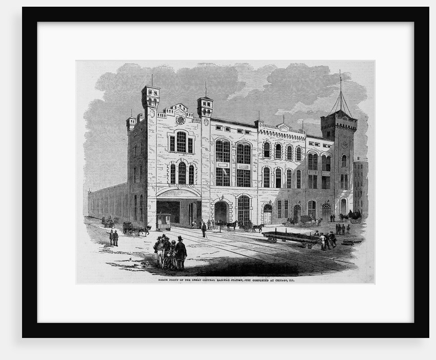 North Front of the Great Central Railway Station, Just Completed at Chicago, Ill by Anonymous